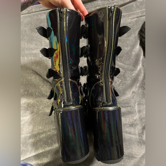 YRU Dune Mushroom Holographic Platform Boots Size 9 - Picture 3 of 9